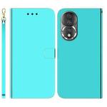 For Honor 80 Imitated Mirror Surface Horizontal Flip Leather Phone Case(Mint Green)