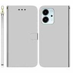 For Honor 80 SE Imitated Mirror Surface Horizontal Flip Leather Phone Case(Silver)