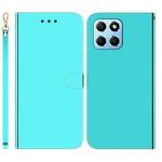 For Honor X8 5G Imitated Mirror Surface Horizontal Flip Leather Phone Case(Mint Green)