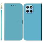 For Honor X8 5G Imitated Mirror Surface Horizontal Flip Leather Phone Case(Blue)