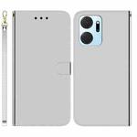 For Honor X7A Imitated Mirror Surface Horizontal Flip Leather Phone Case(Silver)