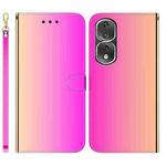 For Honor 80 Pro Imitated Mirror Surface Horizontal Flip Leather Phone Case(Gradient Color)