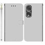 For Honor 80 Pro Imitated Mirror Surface Horizontal Flip Leather Phone Case(Silver)