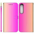 For Sony Xperia 1 IV 2023 Imitated Mirror Surface Horizontal Flip Leather Phone Case(Gradient Color)