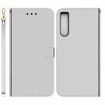 For Sony Xperia 10 IV 2023 Imitated Mirror Surface Horizontal Flip Leather Phone Case(Silver)