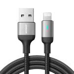 JOYROOM S-UL012A10 Extraordinary Series 2.4A USB-A to 8 Pin Fast Charging Data Cable, Cable Length:3m(Black)