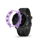 For Garmin Forerunner 245 TPU Translucent Watch Case(Purple)