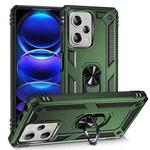 For Xiaomi Redmi Note 12 Pro+ Shockproof TPU + PC Phone Case with Holder(Military Green)