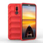 For Huawei Mate 10 Lite Magic Shield TPU + Flannel Phone Case(Red)