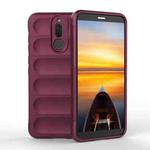 For Huawei Mate 10 Lite Magic Shield TPU + Flannel Phone Case(Wine Red)