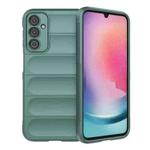 For Samsung Galaxy A24 5G / A24 4G Magic Shield TPU + Flannel Phone Case(Dark Green)