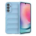 For Samsung Galaxy A24 5G / A24 4G Magic Shield TPU + Flannel Phone Case(Light Blue)