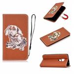 For Huawei Mate 20 3D Painting Horizontal Flip Leather Case with Holder & Card Slot & Lanyard(Dog)