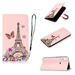 For Huawei P Smart Z 3D Painting Horizontal Flip Leather Case with Holder & Card Slot & Lanyard(Iron Tower)