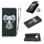 For Huawei Mate 30 3D Painting Horizontal Flip Leather Case with Holder & Card Slot & Lanyard(Elephant)