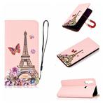For Huawei P30 Lite 3D Painting Horizontal Flip Leather Case with Holder & Card Slot & Lanyard(Iron Tower)