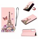 For Huawei Honor 20 3D Painting Horizontal Flip Leather Case with Holder & Card Slot & Lanyard(Iron Tower)