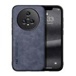 For Honor Magic5 / Magic5 Pro Lamba Skin Feel Magnetic Leather Phone Case(Blue)