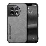 For OnePlus Ace 2 Lamba Skin Feel Magnetic Leather Phone Case(Light Grey)