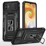 For Samsung Galaxy M13 5G / A04 Armor PC + TPU Camera Shield Phone Case(Black)