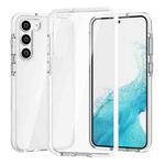 For Samsung Galaxy S23 5G Two-color High-transparency TPU+TPE Phone Case(Transparent White)