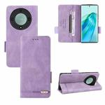 For Honor X9a 5G / Magic5 Lite Magnetic Clasp Flip Leather Phone Case(Purple)