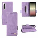 For Sony Xperia 10 V Magnetic Clasp Flip Leather Phone Case(Purple)