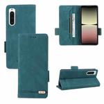 For Sony Xperia 10 V Magnetic Clasp Flip Leather Phone Case(Green)