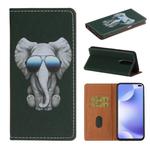 For Xiaomi Redmi K30 Pure Color Painting Horizontal Flip Leather Case with Card Slots & Holder & Lanyard(Elephant)