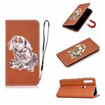 For Xiaomi Redmi Note 8T Pure Color Painting Horizontal Flip Leather Case with Card Slots & Holder & Lanyard(Dog)