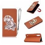 For Xiaomi Mi CC9e Pure Color Painting Horizontal Flip Leather Case with Card Slots & Holder & Lanyard(Dog)