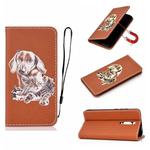 For Xiaomi Redmi K20 Pure Color Painting Horizontal Flip Leather Case with Card Slots & Holder & Lanyard(Dog)