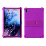 For TCL 10 Tab Max 10.36 inch Silicone Tablet Protective Case with Invisible Bracket(Purple)