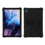 For TCL 10 Tab Max 10.36 inch Silicone Tablet Protective Case with Invisible Bracket(Black)