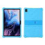 For TCL 10 Tab Max 10.36 inch Silicone Tablet Protective Case with Invisible Bracket(Sky Blue)