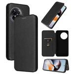 For OnePlus 11R 5G Carbon Fiber Texture Flip Leather Phone Case(Black)