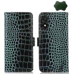For Honor X5 Crocodile Top Layer Cowhide Leather Phone Case(Green)