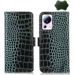 For Xiaomi 13 Lite / Civi 2 Crocodile Top Layer Cowhide Leather Phone Case(Green)