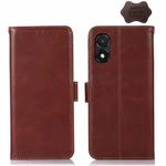 For Honor X5 Crazy Horse Top Layer Cowhide Leather Phone Case(Brown)