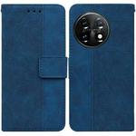 For OnePlus 11 Geometric Embossed Leather Phone Case(Blue)