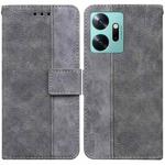 For Infinix Zero 20 Geometric Embossed Leather Phone Case(Grey)