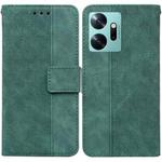 For Infinix Zero 20 Geometric Embossed Leather Phone Case(Green)