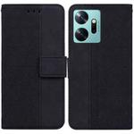 For Infinix Zero 20 Geometric Embossed Leather Phone Case(Black)