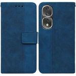 For Honor 80 Pro Geometric Embossed Leather Phone Case(Blue)