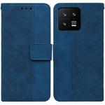 For Xiaomi 13 5G Geometric Embossed Leather Phone Case(Blue)