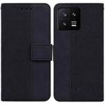 For Xiaomi 13 5G Geometric Embossed Leather Phone Case(Black)