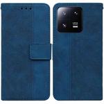 For Xiaomi 13 Pro Geometric Embossed Leather Phone Case(Blue)