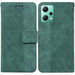 For Xiaomi Redmi Note 12 5G Geometric Embossed Leather Phone Case(Green)
