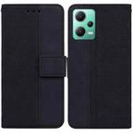 For Xiaomi Redmi Note 12 5G Geometric Embossed Leather Phone Case(Black)
