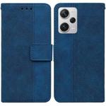 For Xiaomi Redmi Note 12 Pro+ Geometric Embossed Leather Phone Case(Blue)